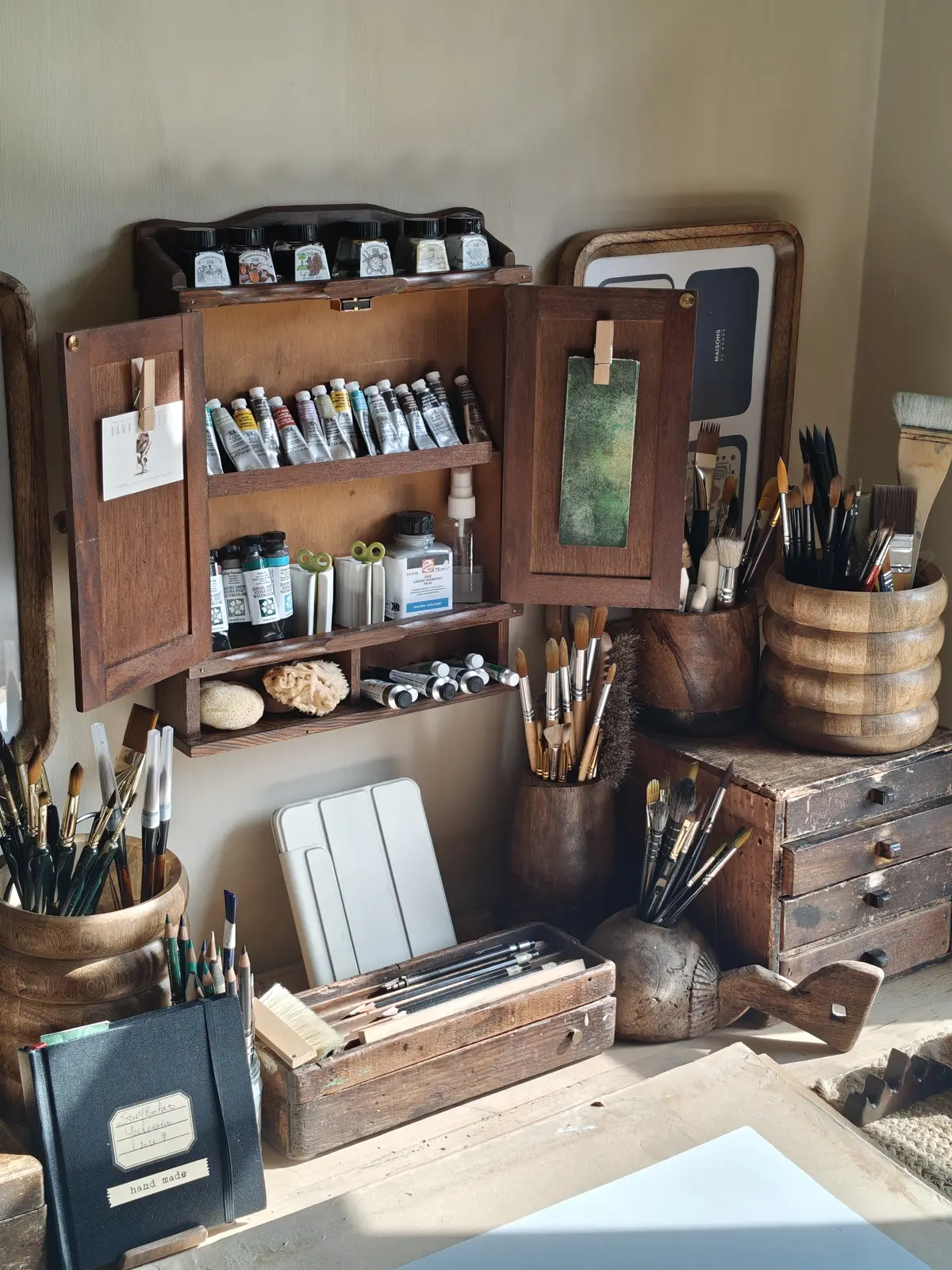 Materialen in Dana's atelier