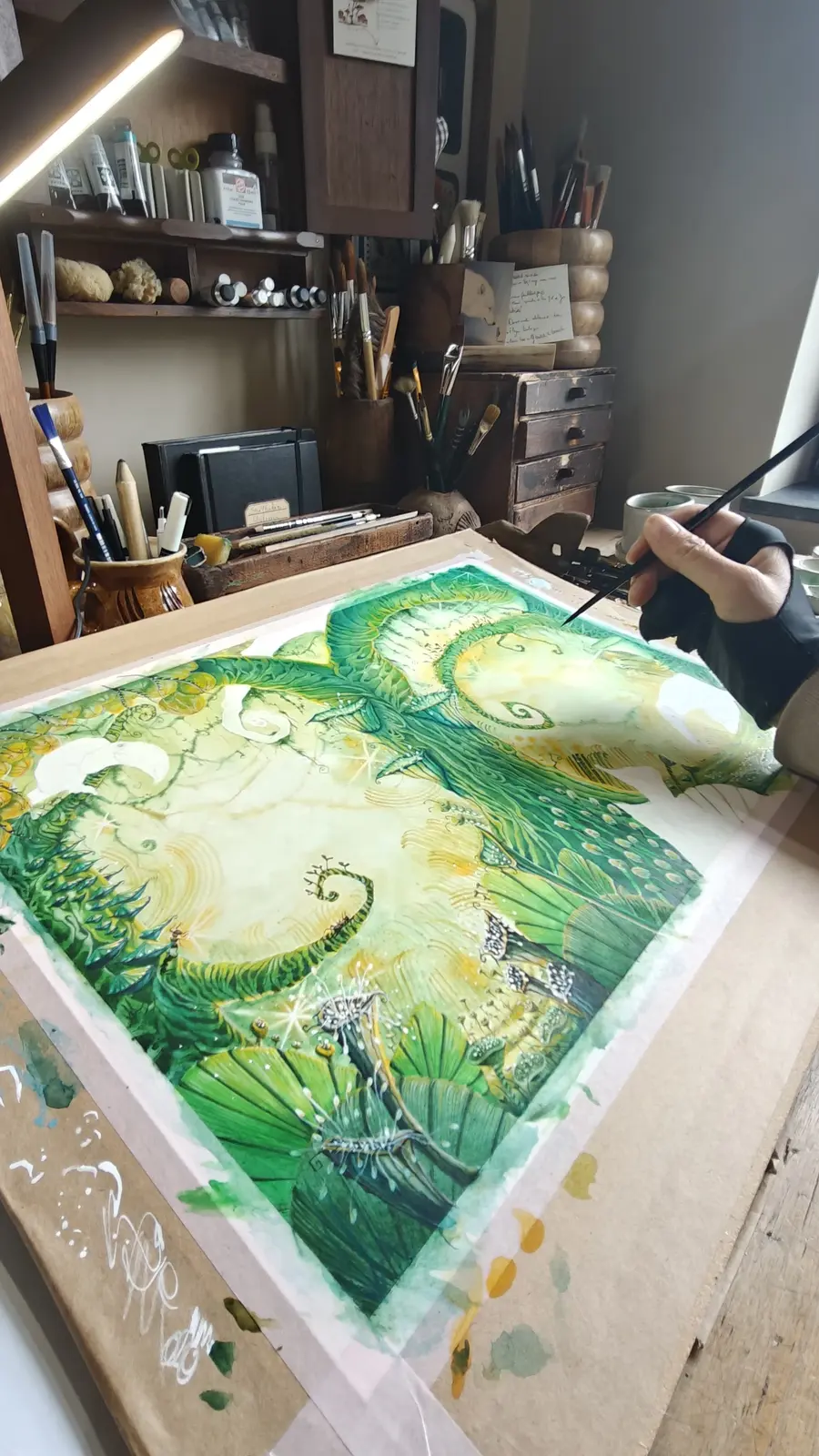 Onvoltooide kunstwerken in Dana's atelier