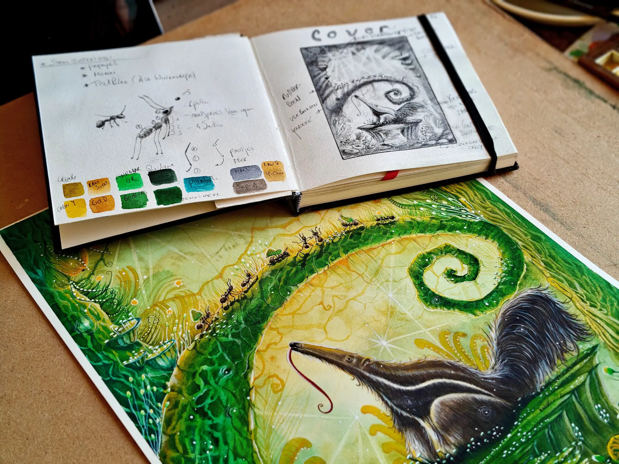 Van storyboard naar geschilderde illustratie